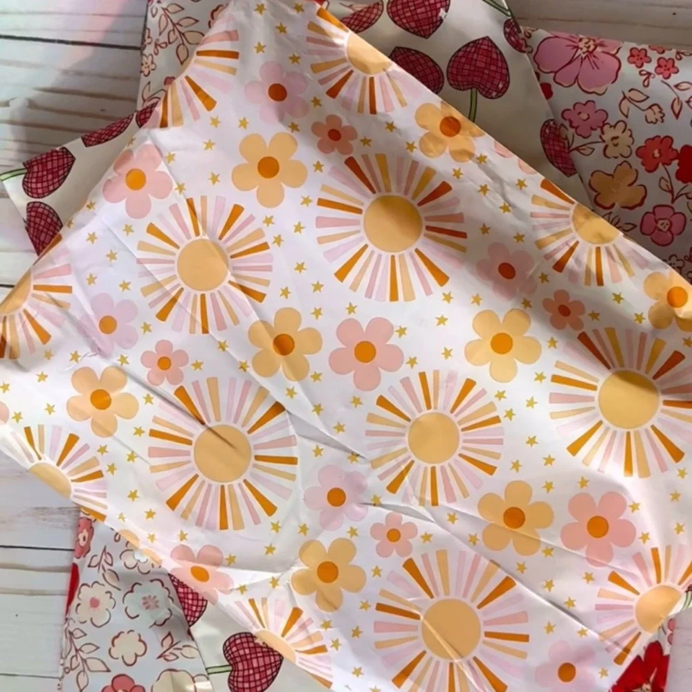 Sunshine Floral Poly Mailer’s 10x13 Pack of 25